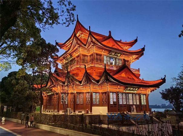 LED瓦楞灯防水户外仿古建筑凉亭寺庙祠堂屋顶瓦檐景观仿古亮化投光灯瓦檐灯